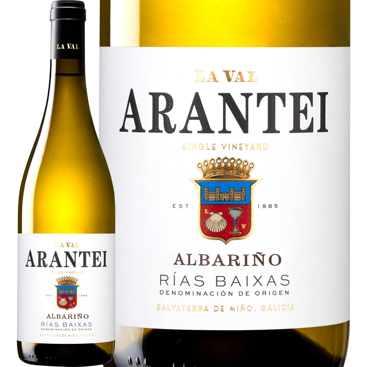 フィンカ・アランテイ・アルバリーニョ・リアス・バイシャス 2024 スペイン 白ワイン 750ml 辛口 ガリシア グリーン・スペイン 冷涼 クネ CVNE 老舗 シュール・リー 単一畑 シングル・ヴィンヤード 銘醸白ワイン Finca Arantei ボデガス・ラ・バル 樹齢35年 サックリング93点