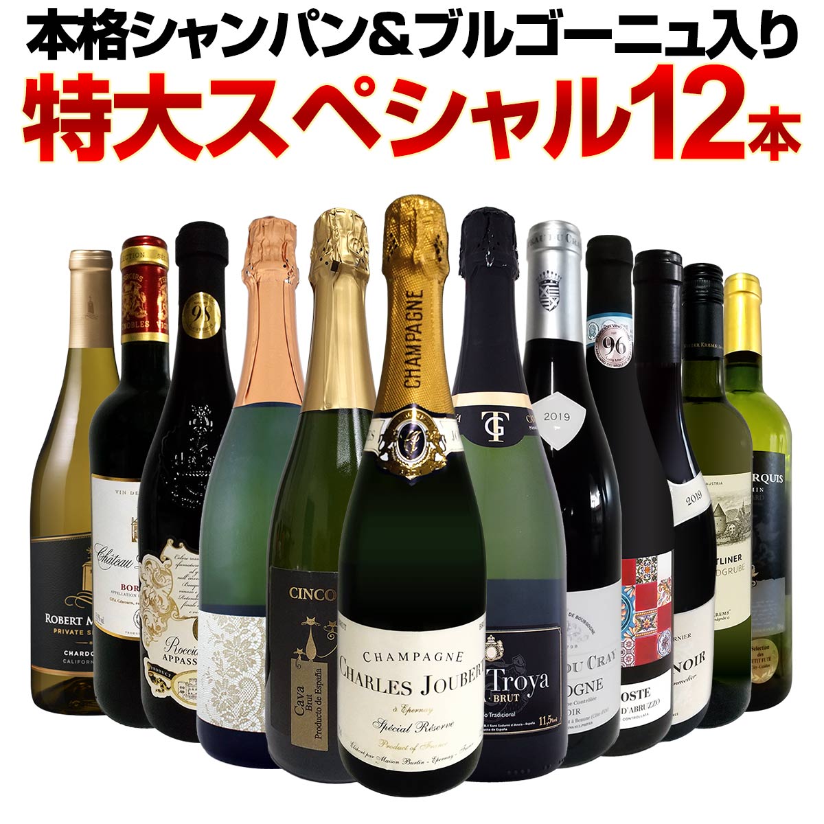 送料無料】第40弾！本格シャンパン＆ブルゴーニュ入り！特大スペシャル 