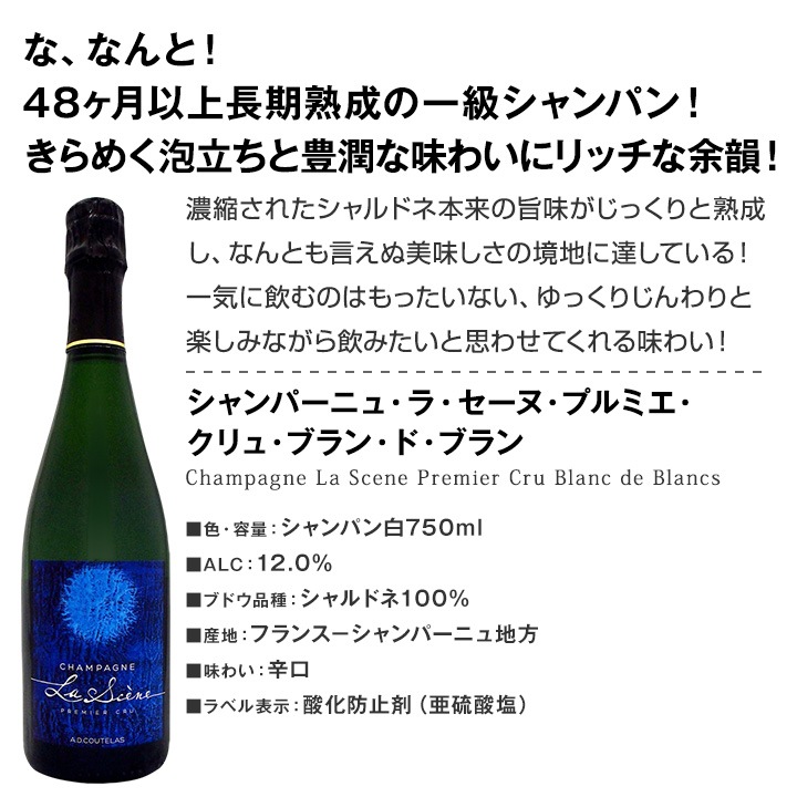 送料無料】シャンパン＆ヴィラ・デステ入り辛口スパークリングワイン9