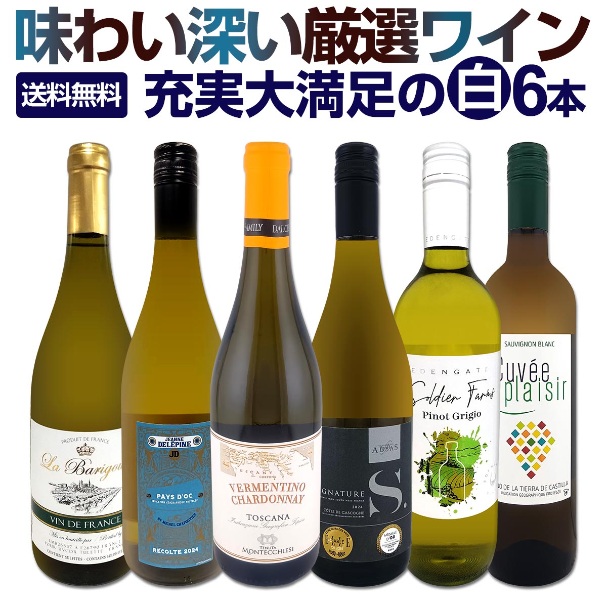 【送料無料】第233弾！当店厳選！極旨白ワイン！『白ワインを存分に楽しむ！』味わい深いスーパーセレクト白6本！
