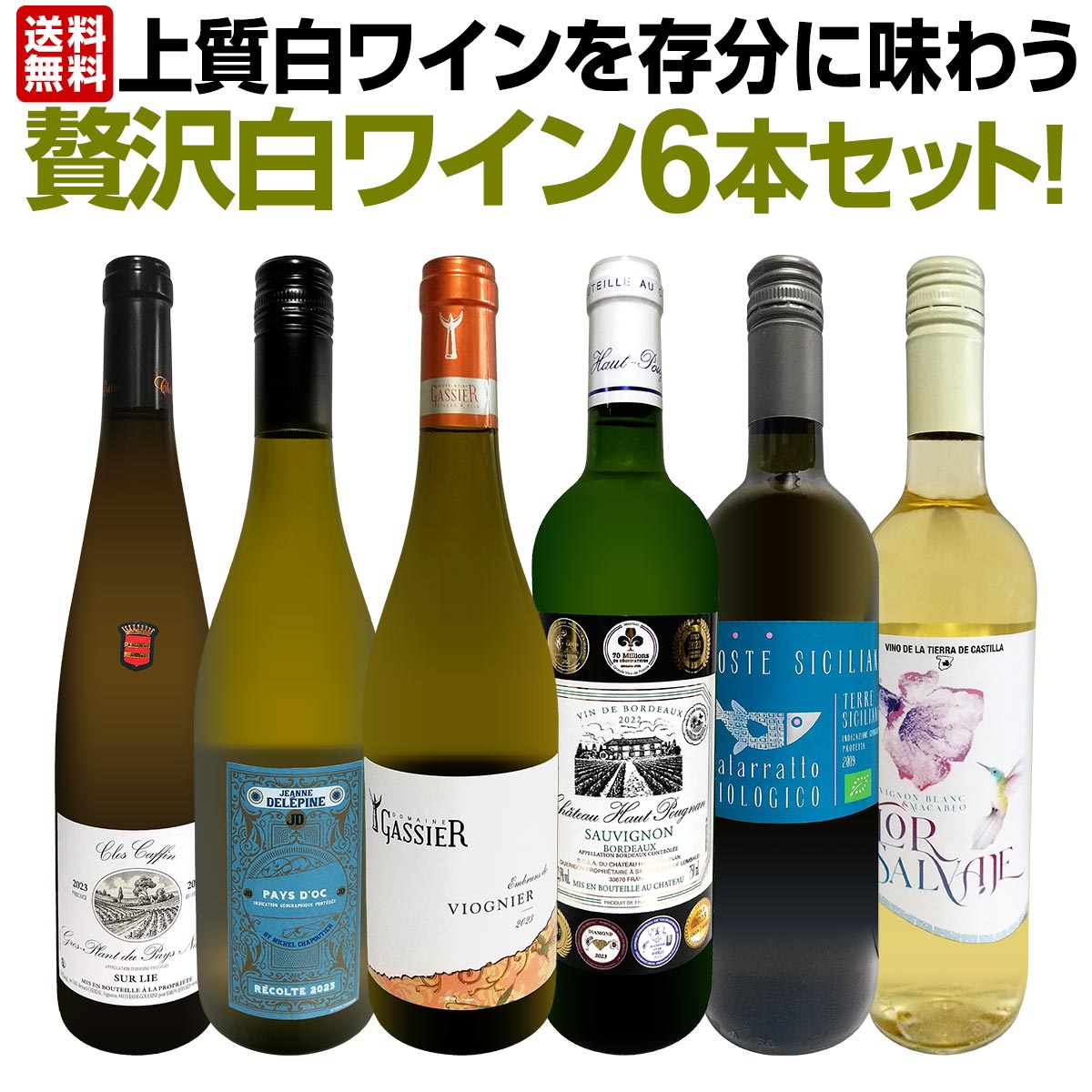 【送料無料】第51弾！当店≪極≫厳選！白ワイン好きならこのセット！格別の美味しさ！華やかな上質白ワインを存分に味わう贅沢白ワイン6本セット！