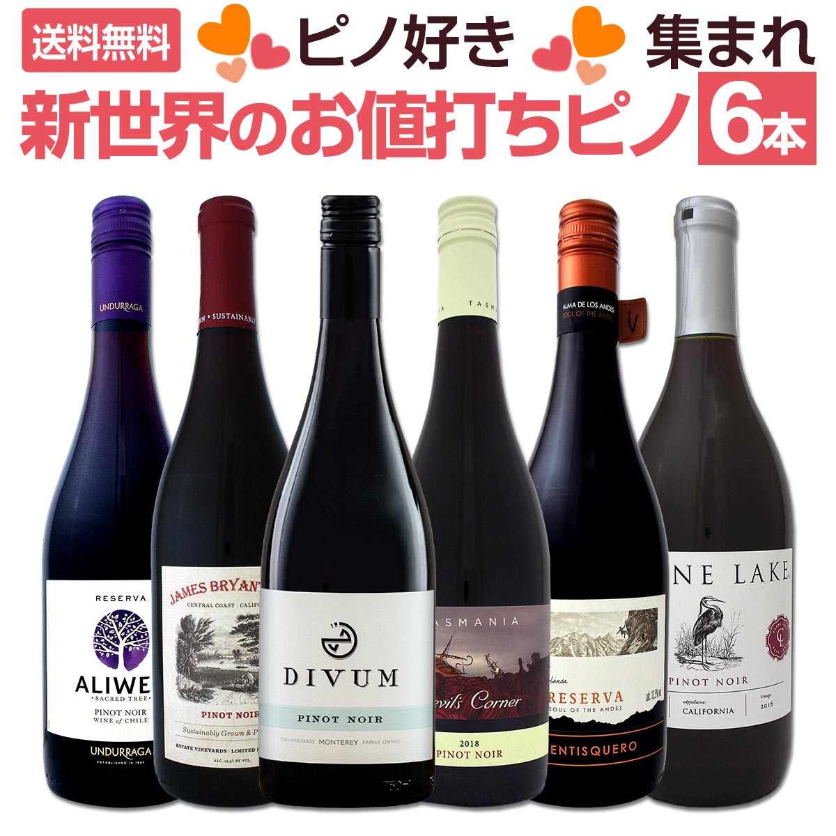 送料無料】ピノ好き集まれ！新世界のお値打ちピノ6本セット