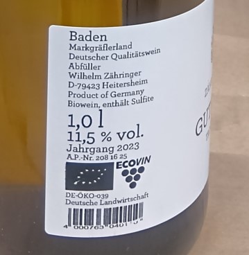 ツェーリンガー グートエーデル・トロッケン 2023<br><br>【ドイツ