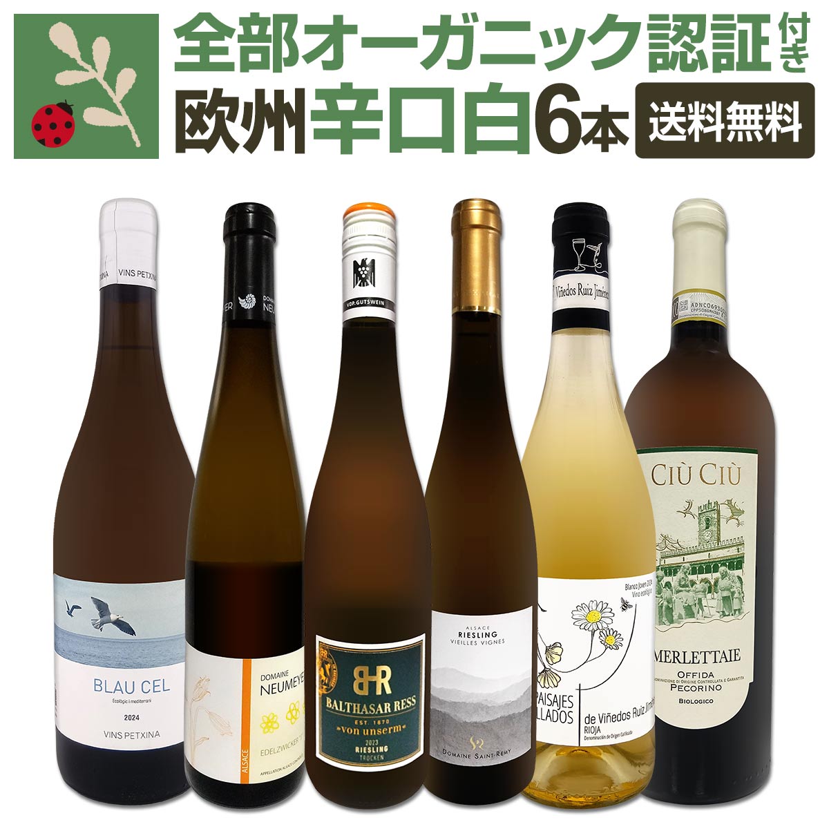 送料無料】☆当店独自輸入☆白ワイン好きバイヤー厳選☆オーガニック白