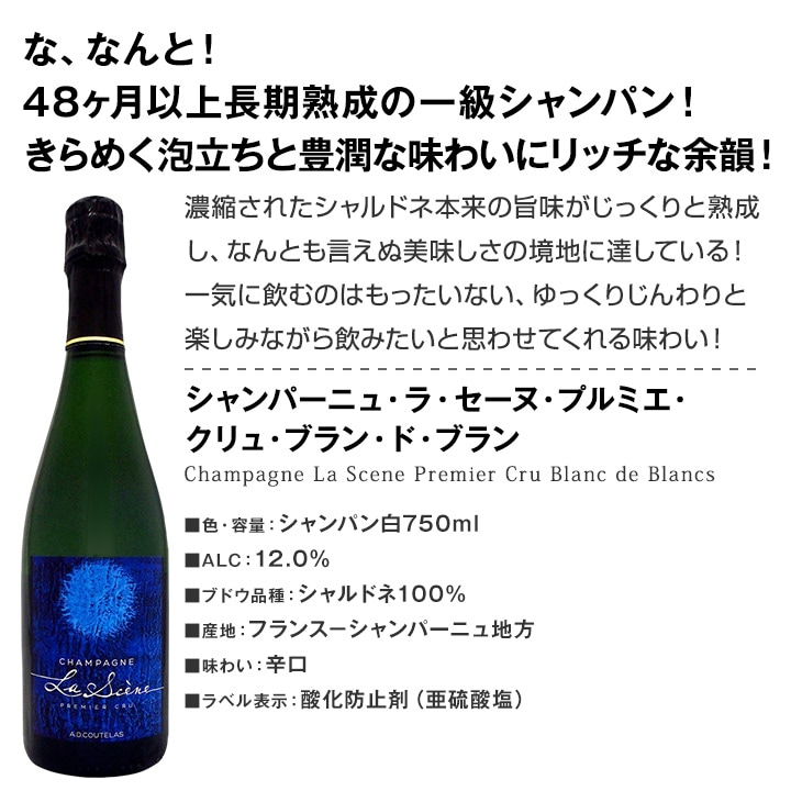 送料無料】シャンパン＆ヴィラ・デステ入り辛口スパークリングワイン9