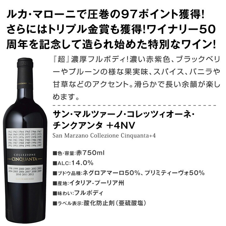 50 & 50 イタリア赤ワイン2010