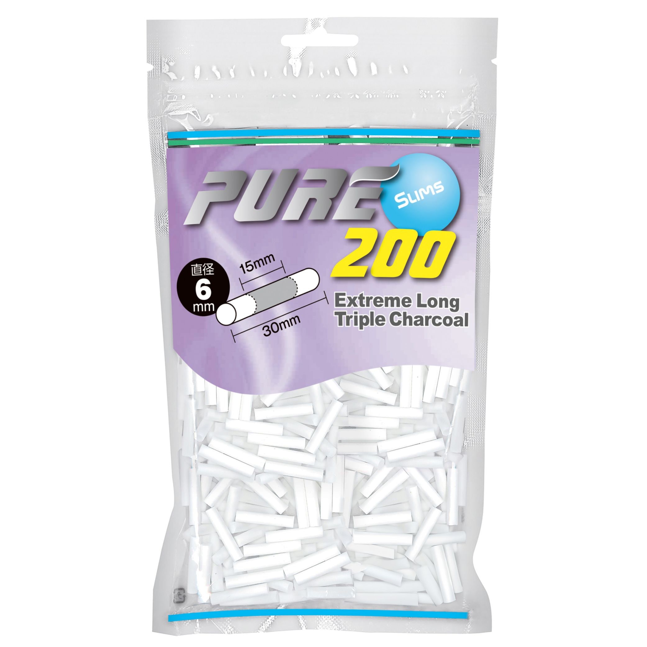 ピュア・スリム・エクストリームロング・トリプル・チャコール