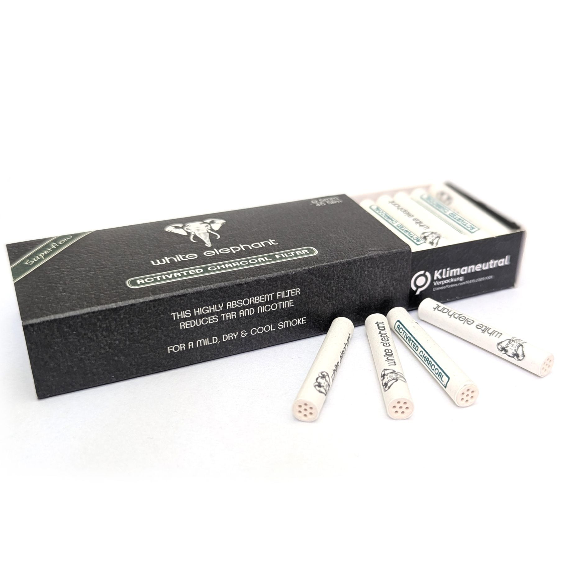 ホワイトエレファント_６mmチャコールフィルター（45本入り）