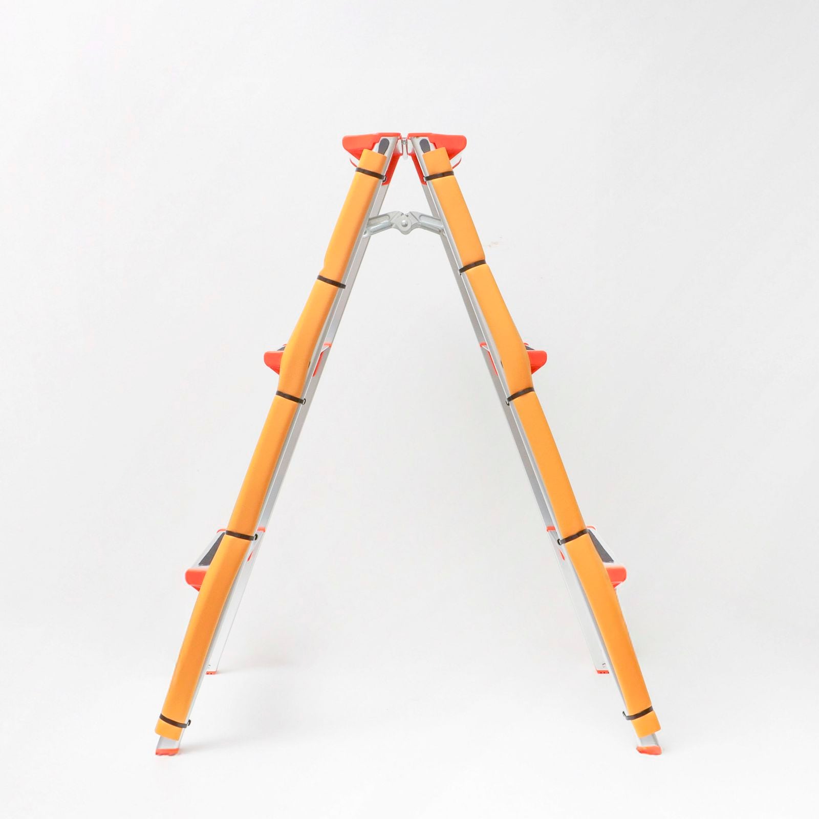 保護スポンジ付 軽量アルミ脚立（3段）