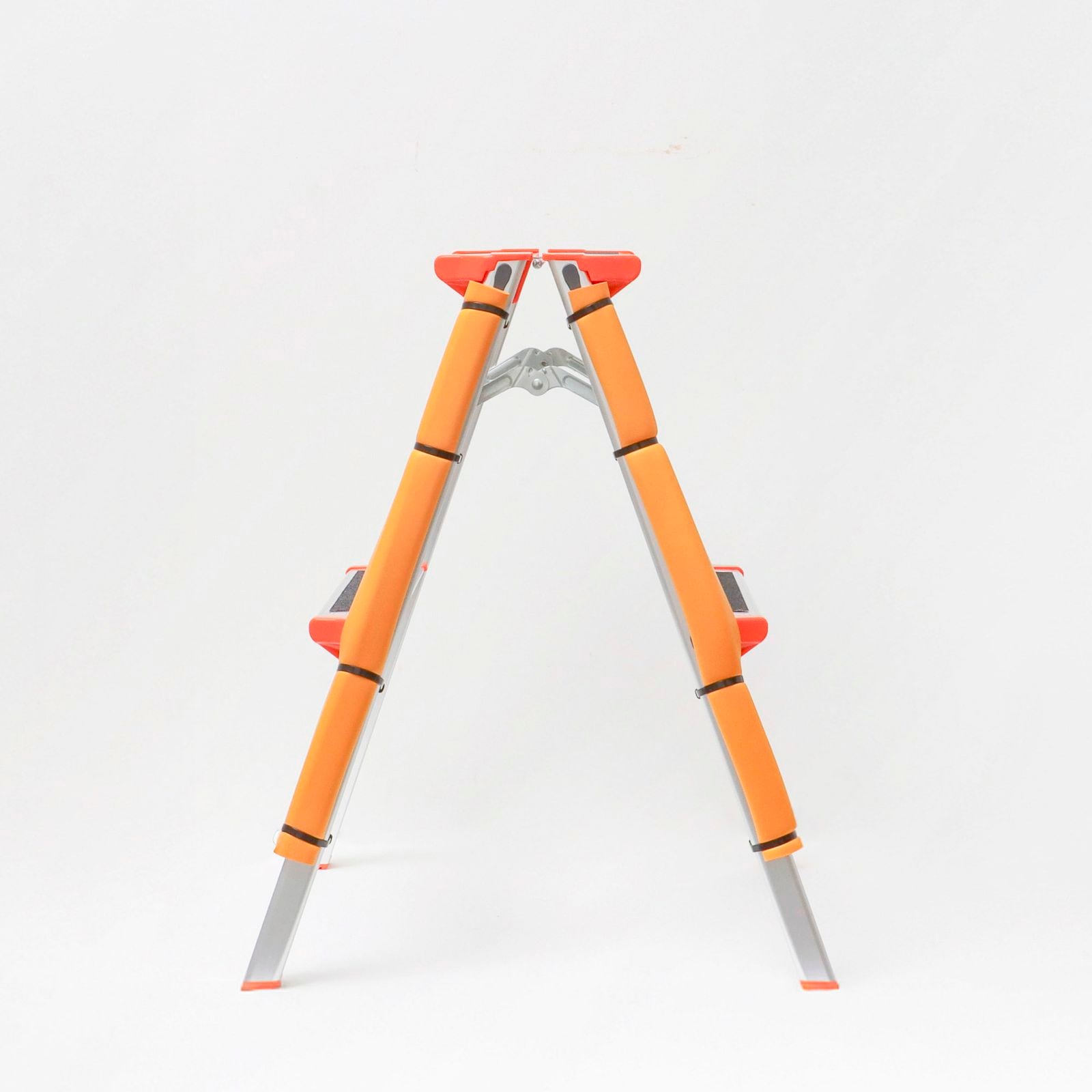保護スポンジ付 軽量アルミ脚立（2段）