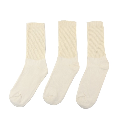 ORGANIC THREADS 3P SOCKS Cream｜恵文社一乗寺店 オンラインショップ