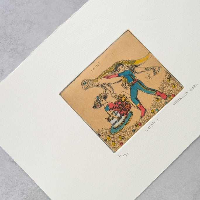 23)イシイアツコ 銅版画作品「LOOK!」｜恵文社一乗寺店 オンラインショップ