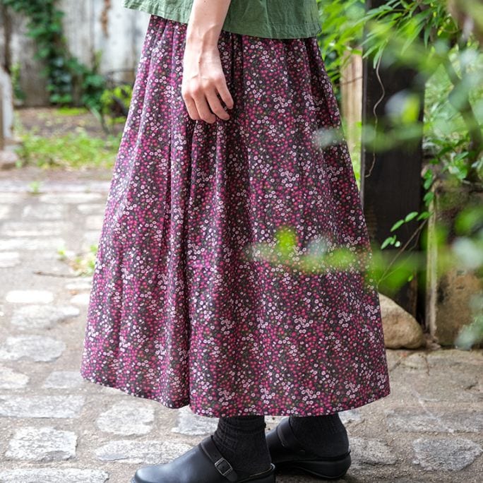 yk リバティギャザースカート Marguerite（デイジーの花）｜恵文社