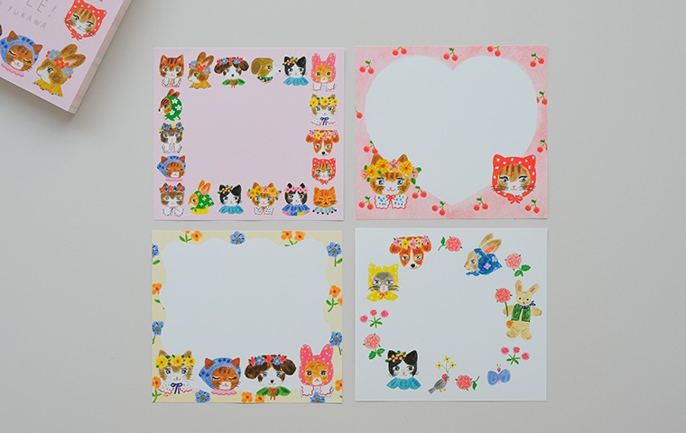 aiko fukawa さん ブロックメモ Little Friends Aiko Fukawa ブロックメモ Little fluffy friends｜恵文社一乗寺