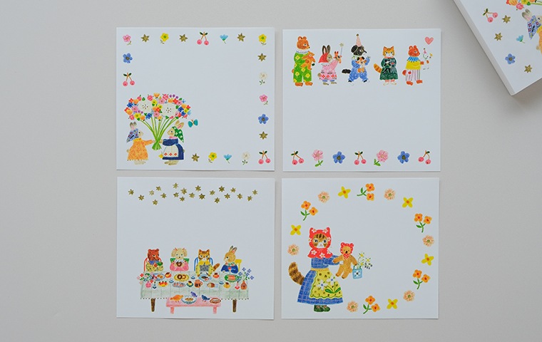Aiko Fukawa ブロックメモ Little fluffy friends｜恵文社一乗寺