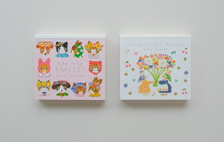 aiko fukawa さん ブロックメモ Little Friends Aiko Fukawa ブロックメモ Little fluffy friends