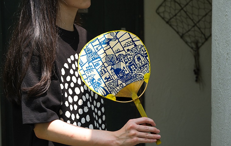 関美穂子 型染うちわ（大）｜恵文社一乗寺店 オンラインショップ