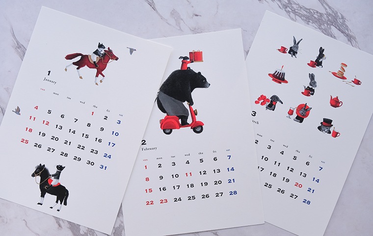 牧野千穂カレンダー2026「 Love and All That 」｜恵文社一乗寺店