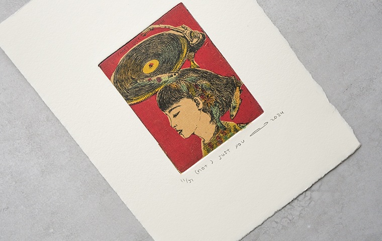 14)イシイアツコ 銅版画作品「(not) just you」｜恵文社一乗寺店