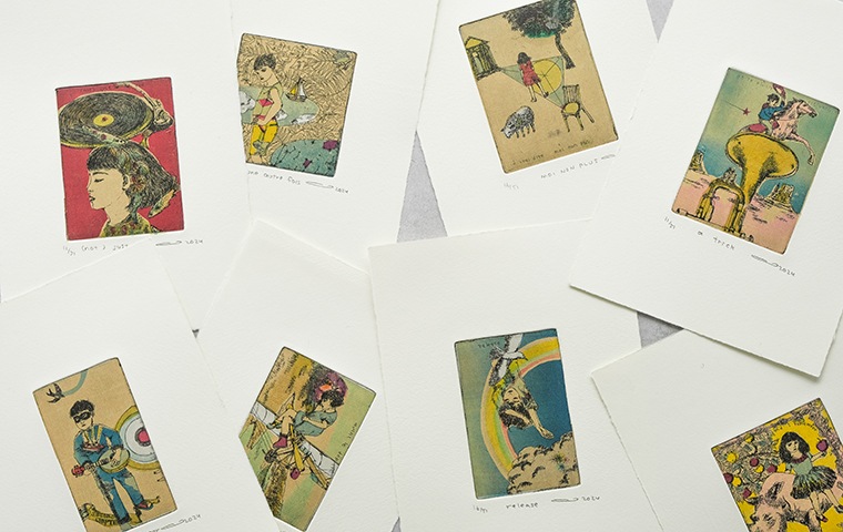 16)イシイアツコ 銅版画作品「MOI NON PLUS」｜恵文社一乗寺店