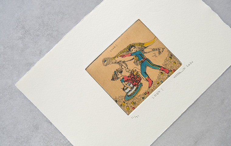 23)イシイアツコ 銅版画作品「LOOK!」｜恵文社一乗寺店 オンラインショップ