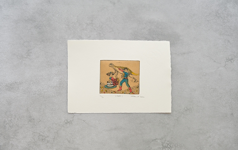 23)イシイアツコ 銅版画作品「LOOK!」｜恵文社一乗寺店 オンラインショップ