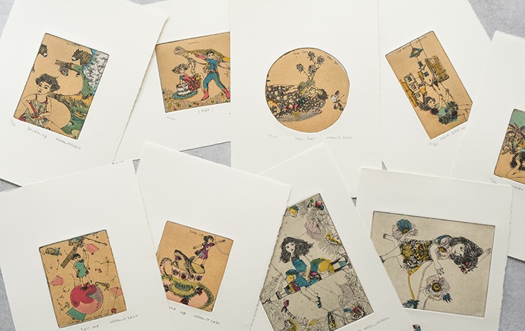 23)イシイアツコ 銅版画作品「LOOK!」｜恵文社一乗寺店 オンラインショップ