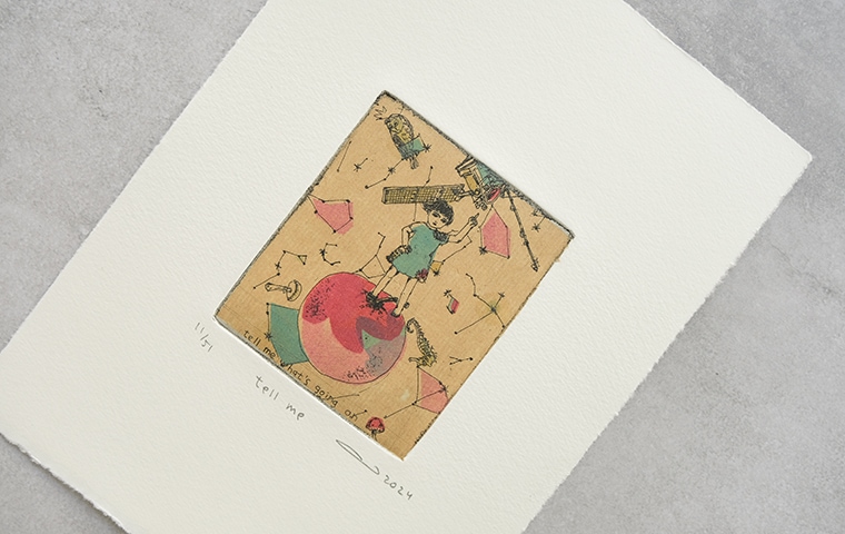 27)イシイアツコ 銅版画作品「tell me」｜恵文社一乗寺店 オンライン