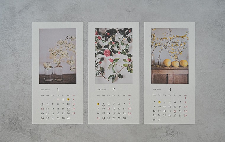 椿野恵里子 カレンダー 花と果実 2026｜恵文社一乗寺店 オンラインショップ