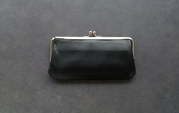 黒のがま口財布　年代モノ 牛革がま口長財布｜恵文社一乗寺店 オンラインショップ