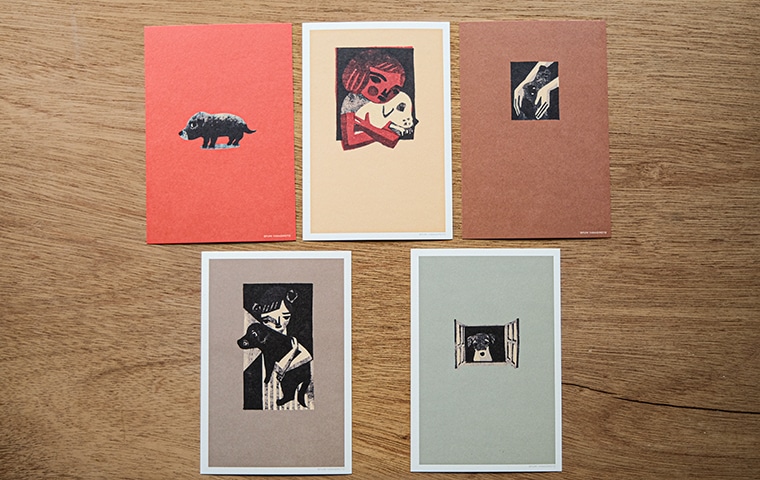 柳本史 ポストカードセットB ［ イヌ ］｜恵文社一乗寺店