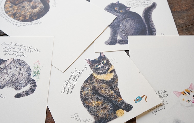 出久根育 チェコの猫の12ヵ月 ポストカードセット vol.2｜恵文社一乗寺