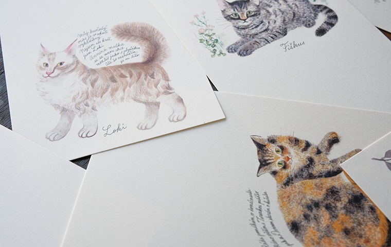 ねこ★ポストカードセット② 出久根育 チェコの猫の12ヵ月 ポストカードセット vol.2｜恵文社一乗寺