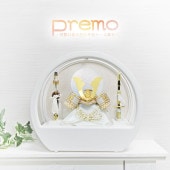 五月人形 兜 コンパクト おしゃれ モダン 人気 ケース入り Premo Gold(プリモ ゴールド) -ホワイトインテリア-