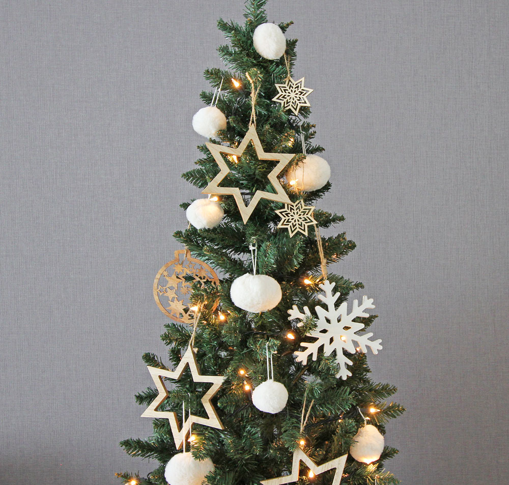 ウッドベーススリムツリーセット150cm 木製ポットツリー LED 簡単組立式】ウッドベーススリムツリー 天然木のオーナメント