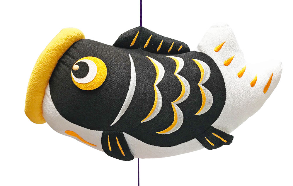 五月人形 コンパクト 京都ちりめん鯉 | 木製スタンドセットの