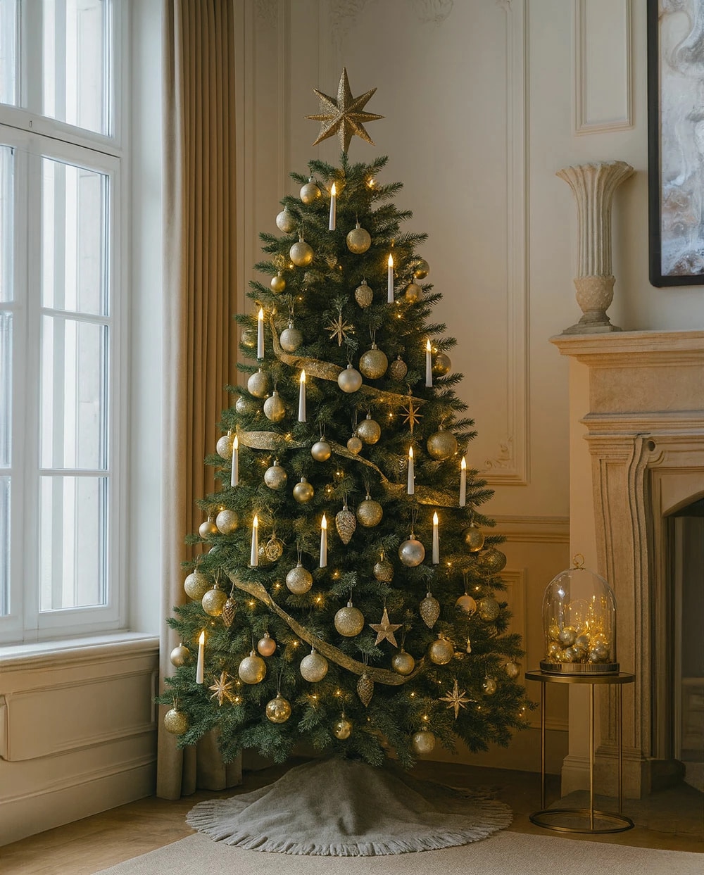 * antique ❀ キュートなオーナメント達と 本物のキャンドル * ツリー antique ❀ キュートなオーナメント達と 本物のキャンドル * ツリー