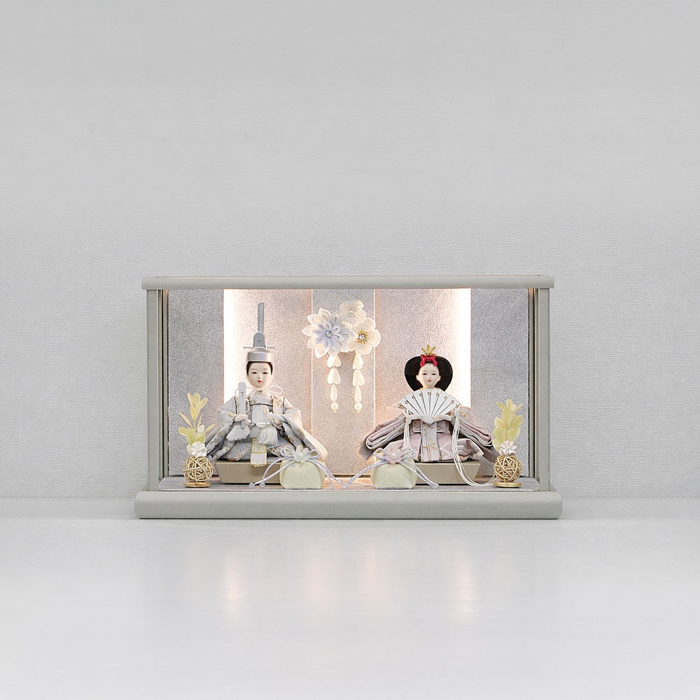 雛人形 コンパクト TSUKI(ツキ) ケース飾り｜ケースカラー・衣装柄で