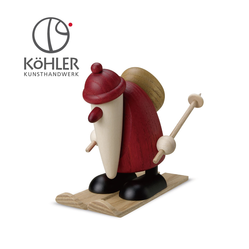 ドイツ製 サンタクロースシリーズ Kohler(ケーラー) サンタ スキー ドイツ製 高級 木製オブジェ