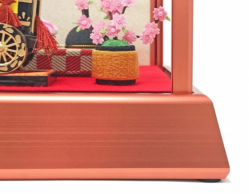 雛人形 コンパクト PINK GOLD(ピンク ゴールド) ちりめん｜華やか上品雛人形