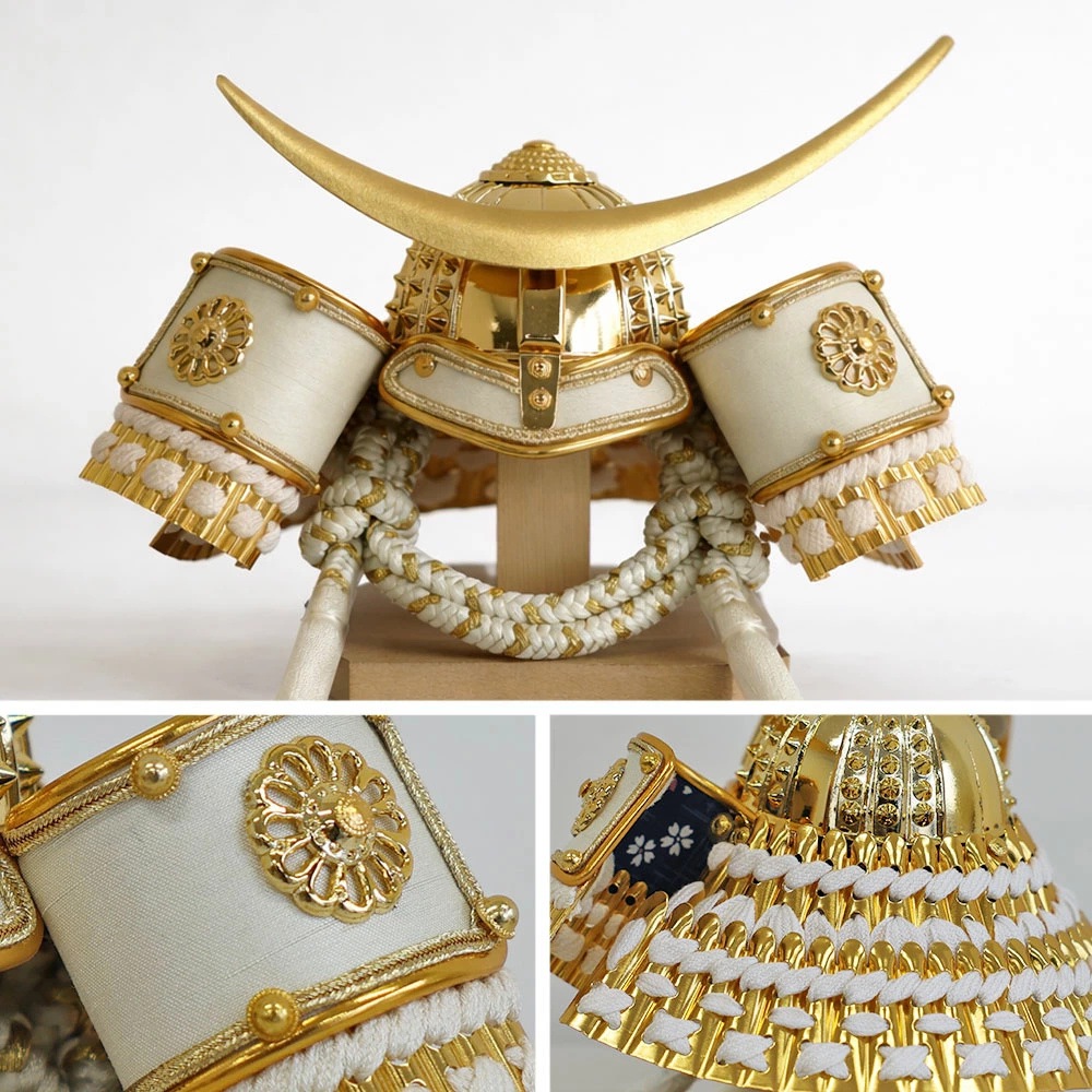 五月人形 コンパクト TSUKI（ツキ）| LEDライト付き兜ケース飾り | 名入れプレート付き | 組み立て式ケース