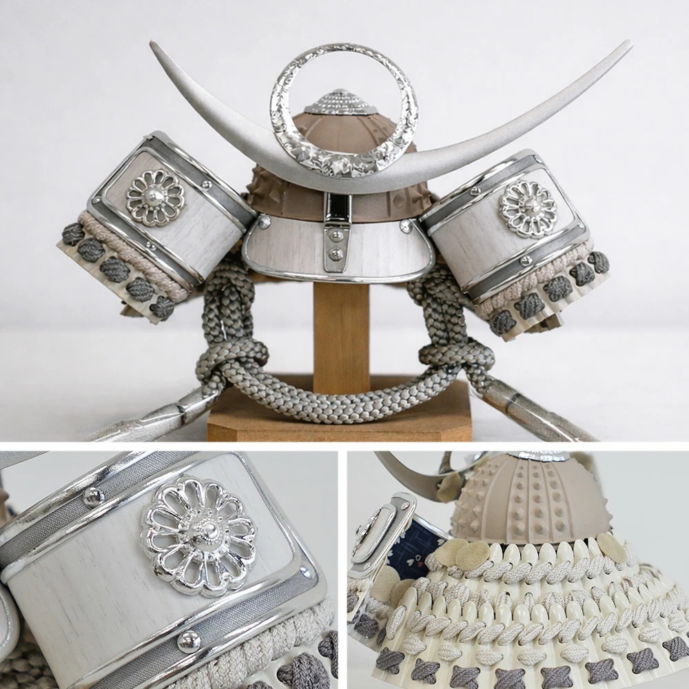 五月人形 コンパクト TSUKI（ツキ）| LEDライト付き兜ケース飾り | 名入れプレート付き | 組み立て式ケース