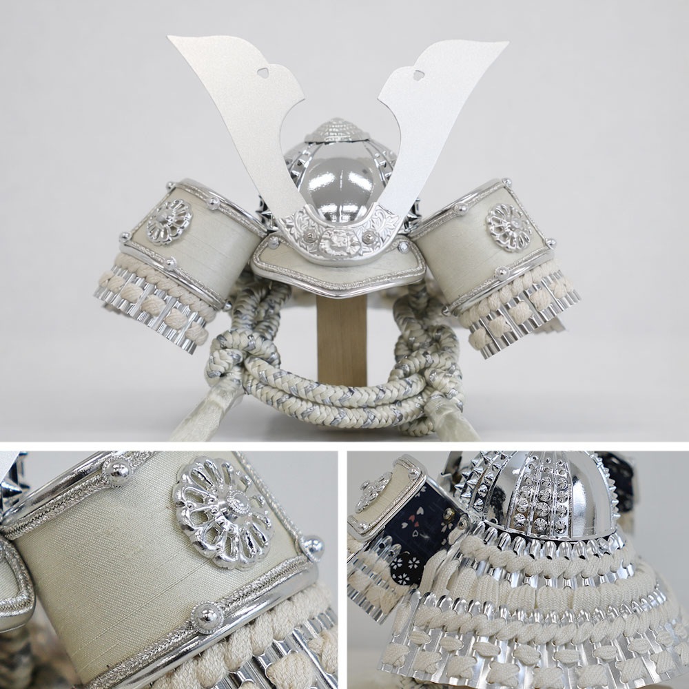 五月人形 コンパクト TSUKI（ツキ）| LEDライト付き兜ケース飾り | 名入れプレート付き | 組み立て式ケース