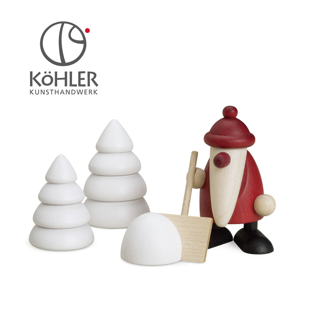 Kohler(ケーラー) ミニサンタ＆スノーツリー ドイツ製 高級 木製