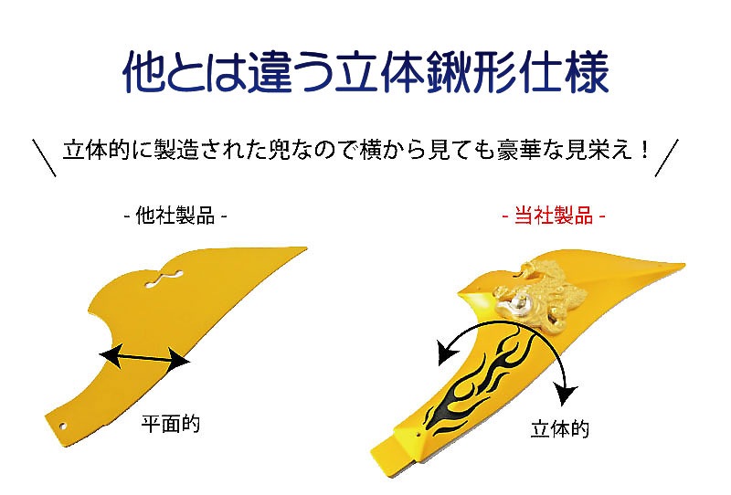 五月人形 コンパクト 立体特上着用兜 | 本格武将兜のモダン収納飾り