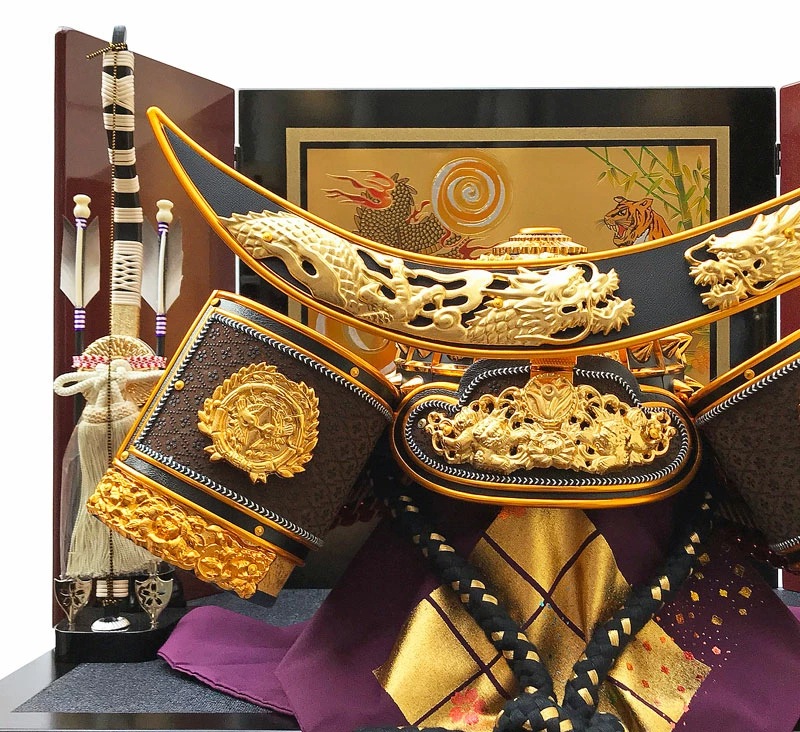 五月人形 着用兜 カブト 五月人形 着用兜 平安水宝作 金