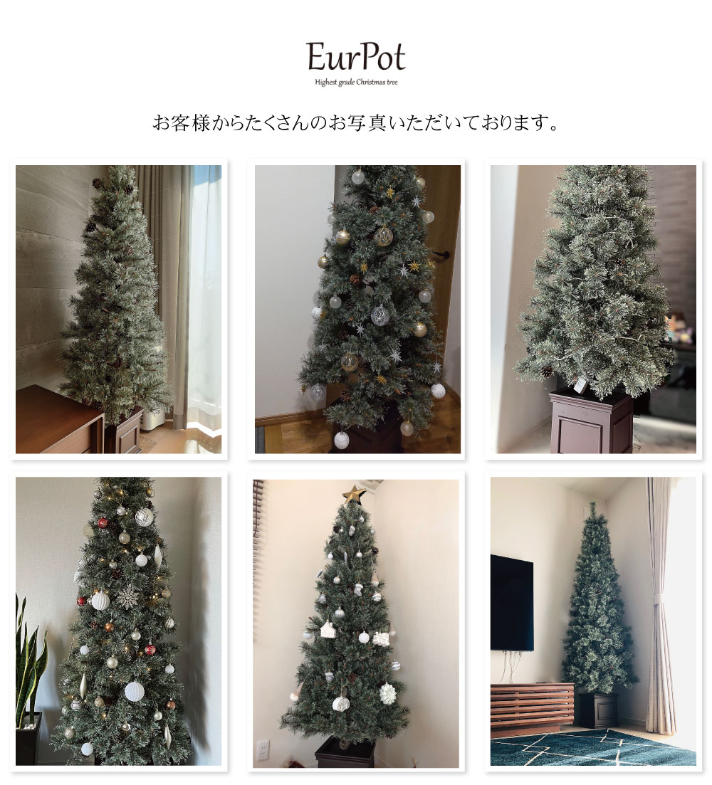 【簡単組立式】ヨーロッパトウヒツリー 120cm 150cm 180cm 210cm 240cm ツリー単品 分割式