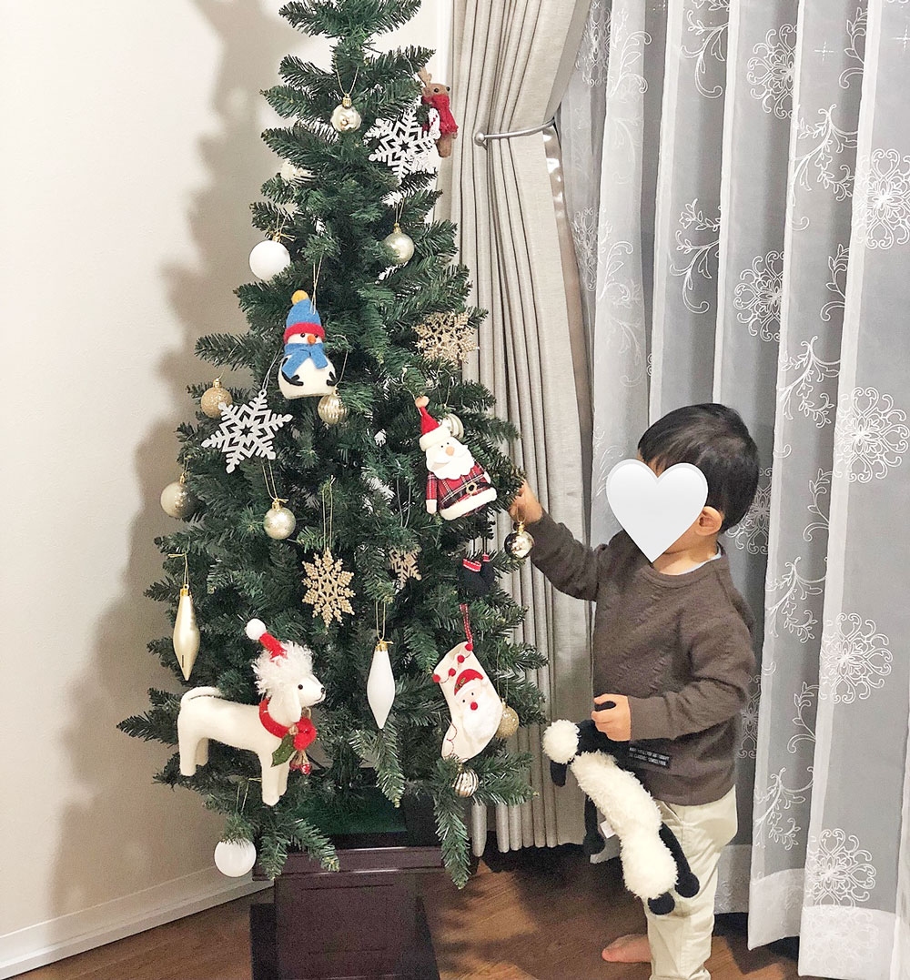 簡単組立式】ウッドベーススリムツリー ツリー単品 120cm 150cm 180cm