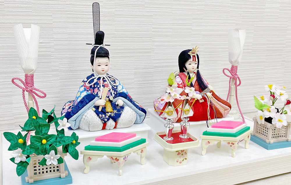 雛人形 コンパクト ぷちひまり 木目込み｜可愛らしいミニサイズ