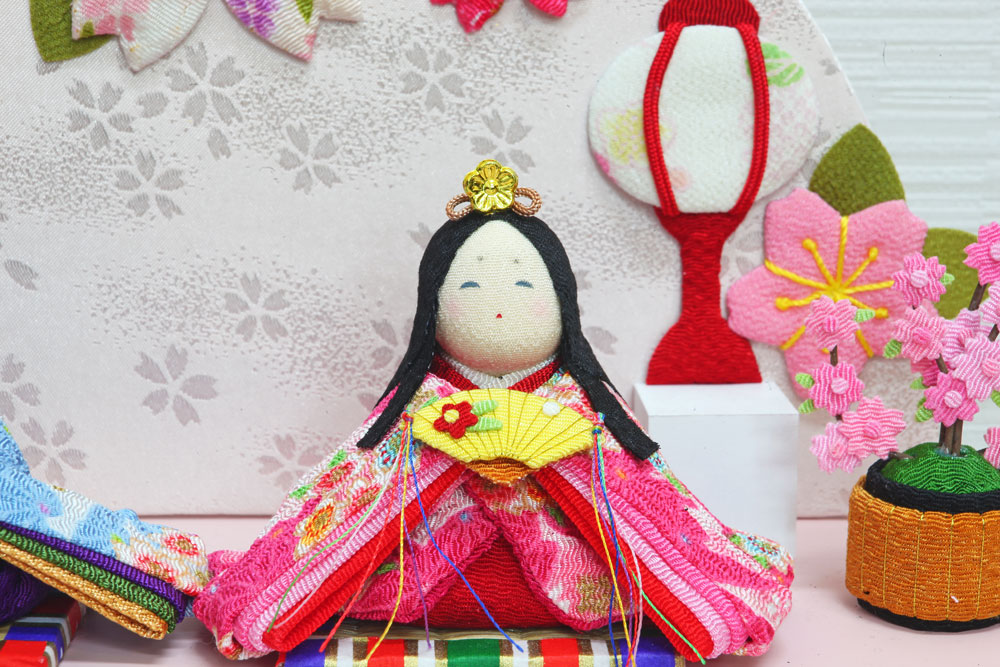 雛人形 おしゃれ 縮緬人形　ひな人形 かわいい ちりめん ひな人形　龍虎作 雛人形 おしゃれ 縮緬細工 ひな人形 かわいい ちりめん ひな人形 龍虎
